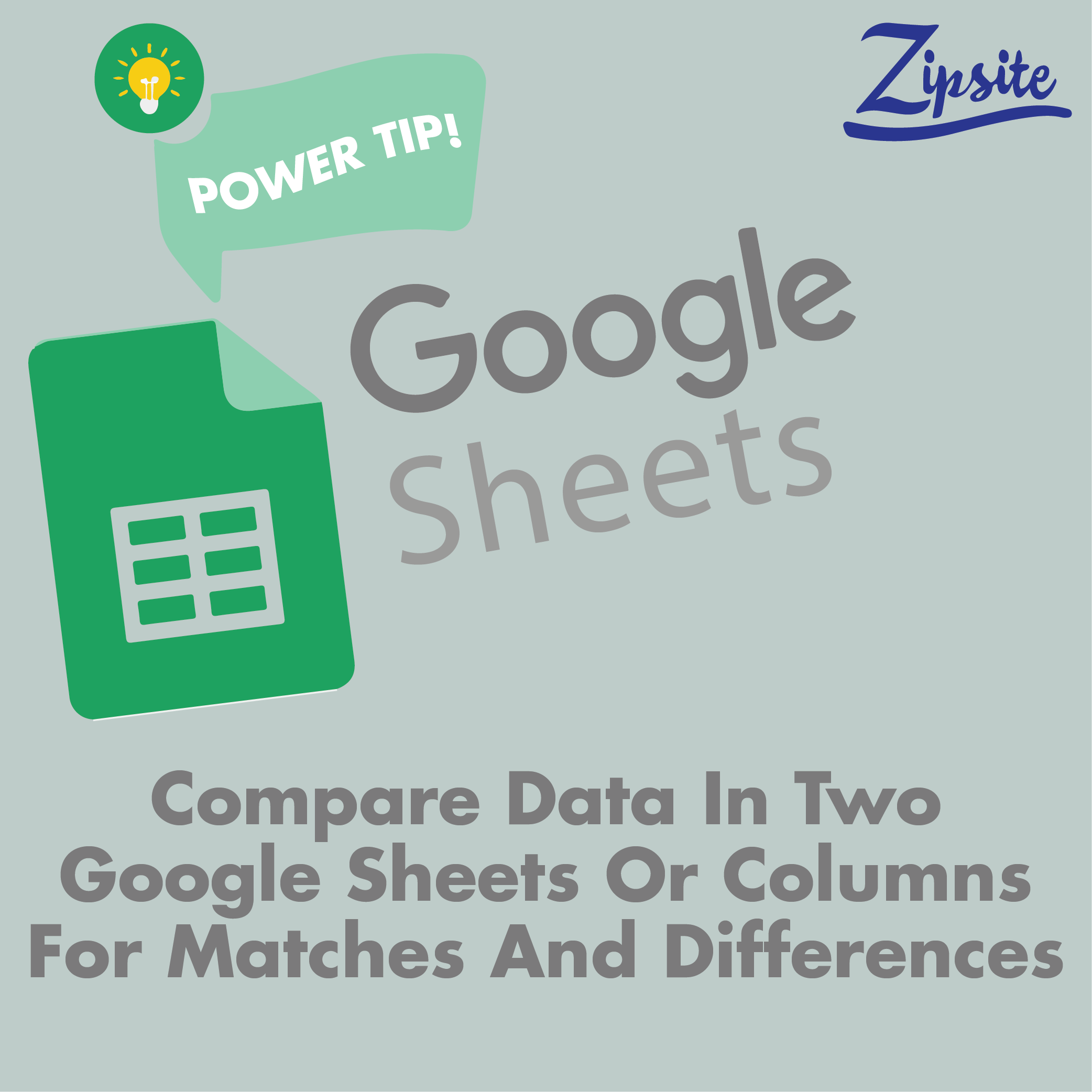 compare data in two google sheets or columns for matches and differences