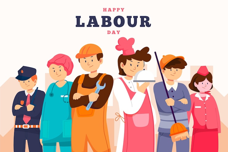 organic flat labour day illustration 23 2148892301 | Travel | labor day, laborers, may 1, may day